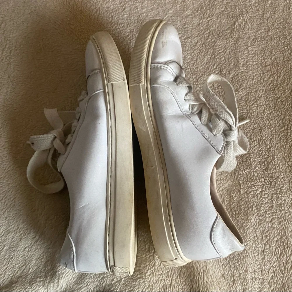 Kate Spade New York‎ Fez Sneakers Womens Size 6B White Leather Shoes Classic